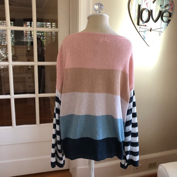 Casual Obsession Striped Sweater Medium - Picture 3 of 13